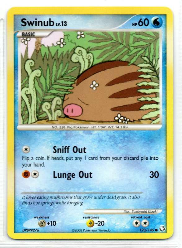 2008 Pokemon/Nintendo - Legends Awakend - Swinub 123/146 Common
