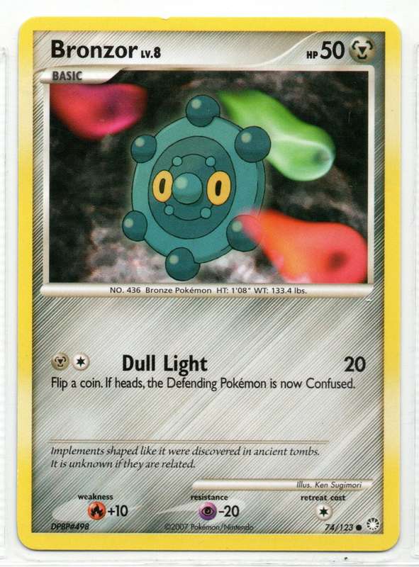 2007 Pokemon/Nintendo - Mysterious Treasures - Bronzor 74/123 Common