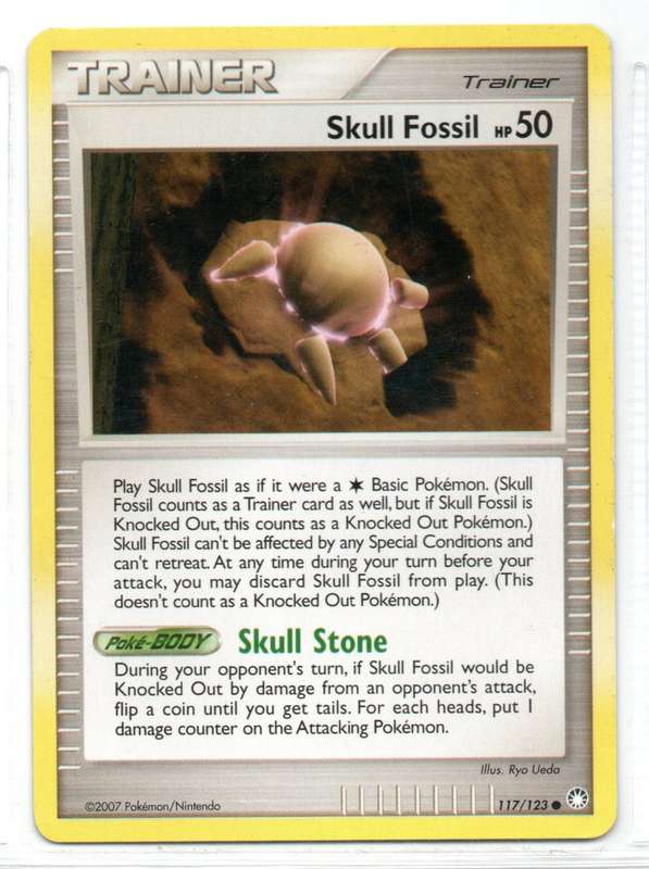 2007 Pokemon/Nintendo - Mysterious Treasures - Trainer Skull Fossil 117/123 Common