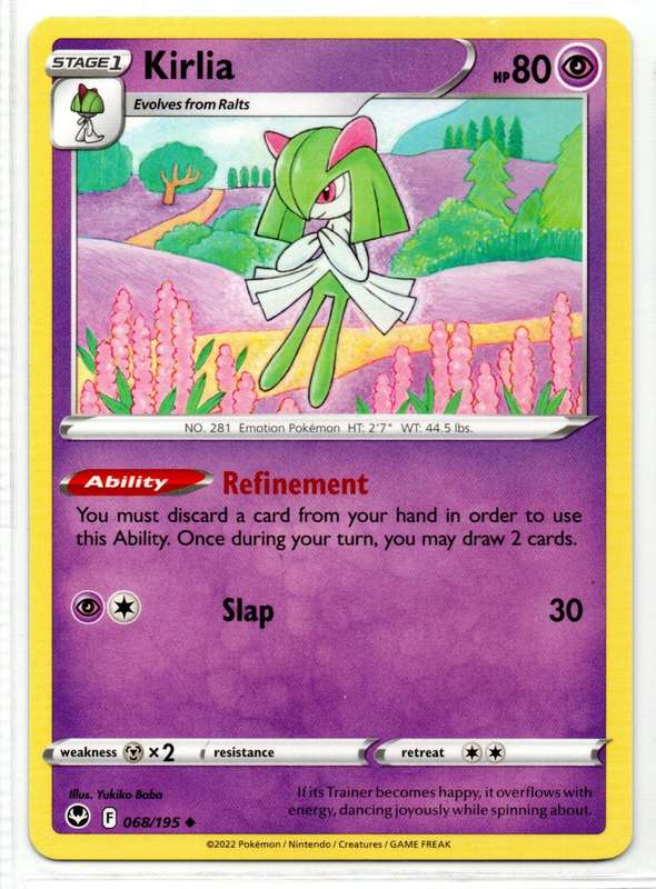 2022 Pokemon/Nintendo/Creatures/GAMEFREAK - Silver Tempest - Kirlia 8/195 Uncommon