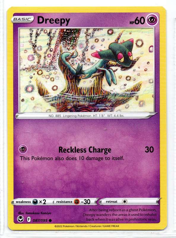 2022 Pokemon/Nintendo/Creatures/GAMEFREAK - Silver Tempest - Dreepy 87/195 Common