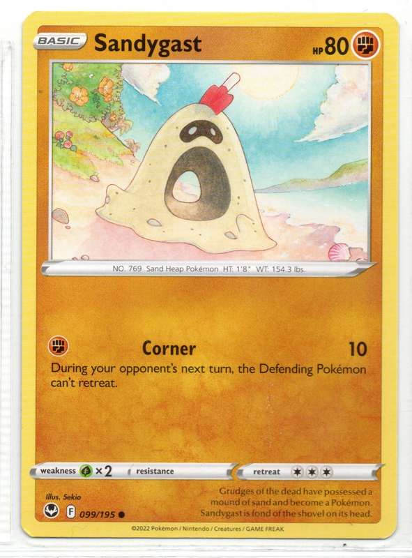 2022 Pokemon/Nintendo/Creatures/GAMEFREAK - Silver Tempest - Sandygast 99/195 Common