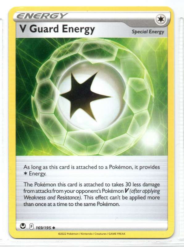 2022 Pokemon/Nintendo/Creatures/GAMEFREAK - Silver Tempest - Energy V Guard Energy 169/195 Uncommon
