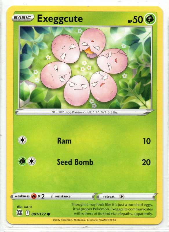 2022 Pokemon/Nintendo/Creatures/GAMEFREAK - Brilliant Stars - Exeggcute 1/172 Common