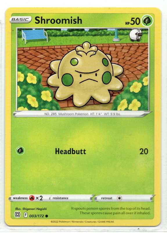 2022 Pokemon/Nintendo/Creatures/GAMEFREAK - Brilliant Stars - Shroomish 3/172 Common