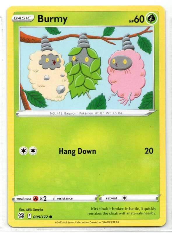 2022 Pokemon/Nintendo/Creatures/GAMEFREAK - Brilliant Stars - Burmy 9/172 Common