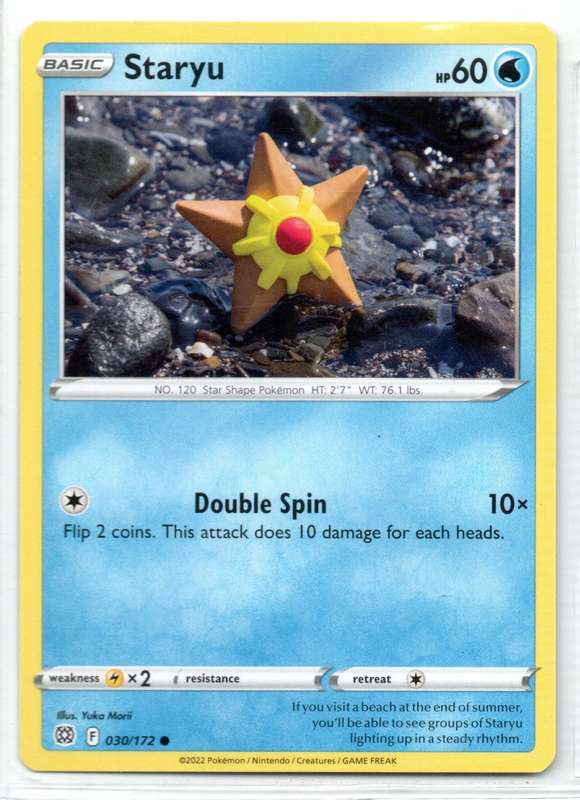 2022 Pokemon/Nintendo/Creatures/GAMEFREAK - Brilliant Stars - Staryu 30/172 Common