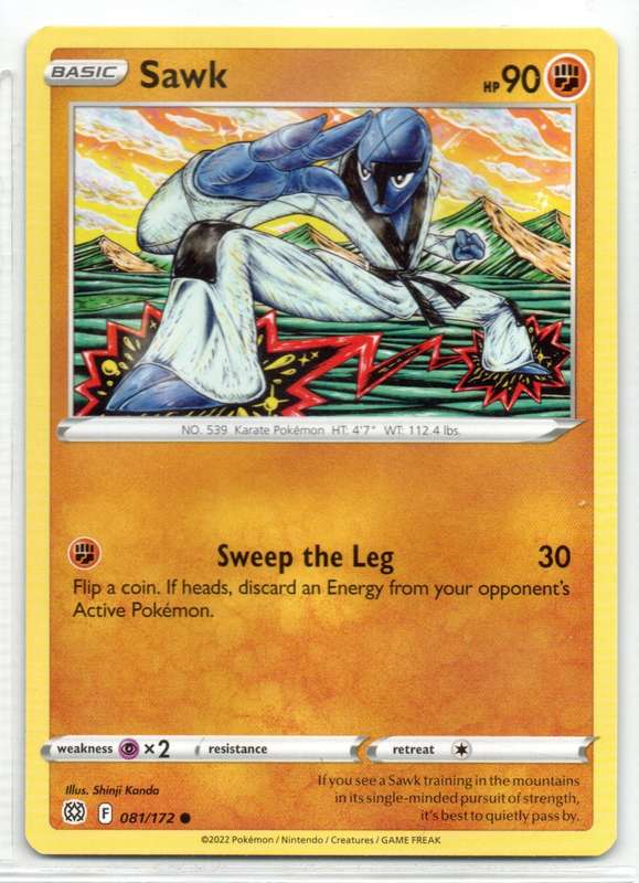 2022 Pokemon/Nintendo/Creatures/GAMEFREAK - Brilliant Stars - Swak 81/172 Common