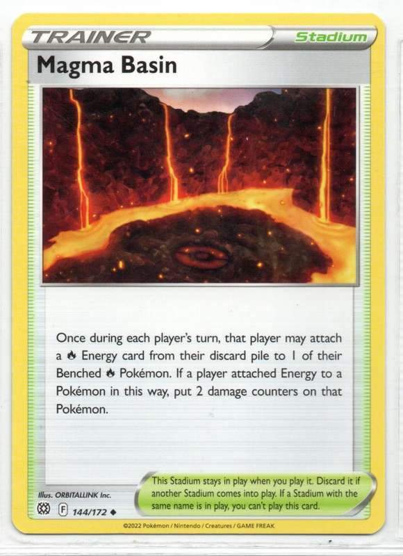 2022 Pokemon/Nintendo/Creatures/GAMEFREAK - Brilliant Stars - Trainer Magma Basin 144/172 Uncommon