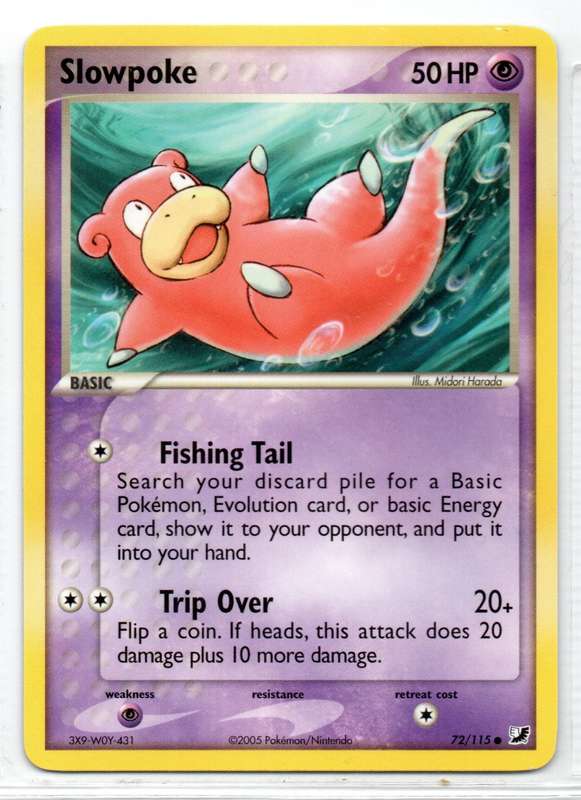 2005 Pokemon/Nintendo - Unseen Forces - Slowpoke 72/115 Common