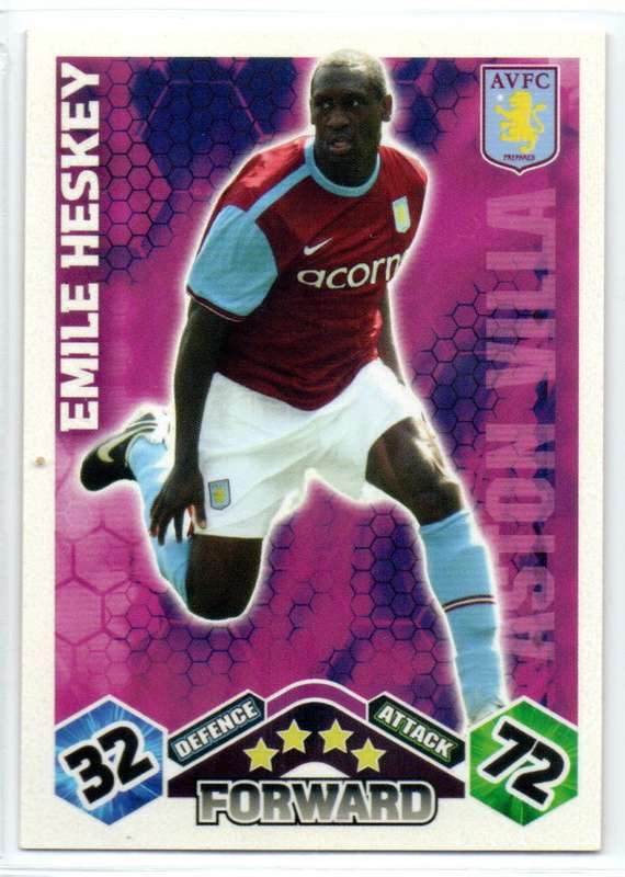 Topps Match Attax PL 2009/2010 - Aston Villa - 5 Cards