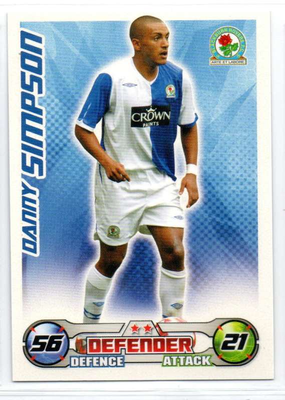 Topps Match Attax PL 2008/2009 - Blackburn Rovers - 12 Cards
