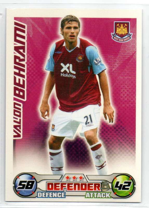 Topps Match Attax PL 2008/2009 - West Ham United - 25 Cards