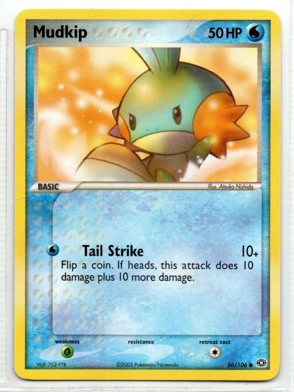 2005 Pokemon/Nintendo - Emerald - Mudkip 56/106 Common