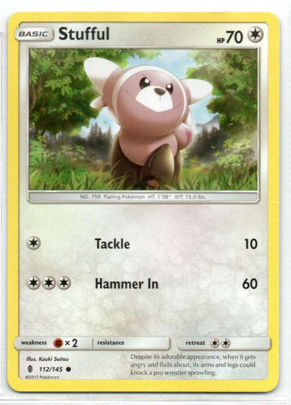 2017 Pokemon - Guardians Rising - Stufful 112/145 Common