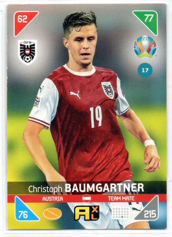 Panini UEFA Euro 2020 / XL Adrenalyn - Austria - 17 Cards