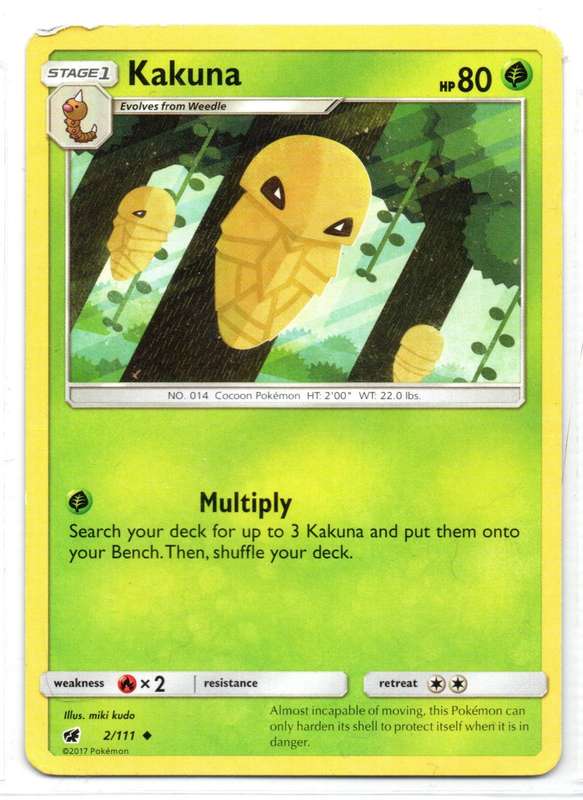 2017 Pokemon - Crimson Invasion - Kakuna 2/111 Uncommon