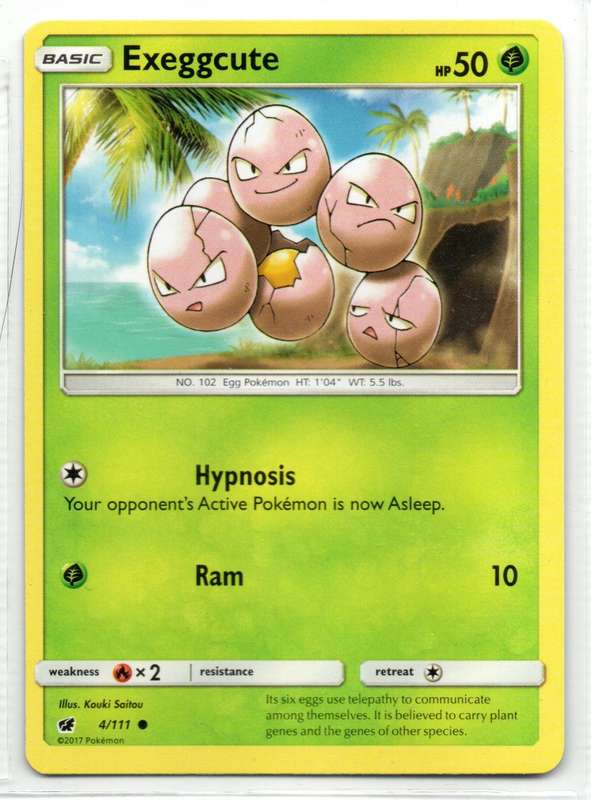 2017 Pokemon - Crimson Invasion - Exeggcute 4/111 Common