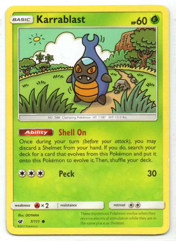2017 Pokemon - Crimson Invasion - Karrablast 7/111 Common