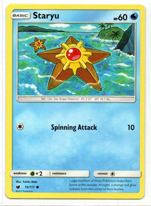 2017 Pokemon - Crimson Invasion - Staryu 15/111 Common