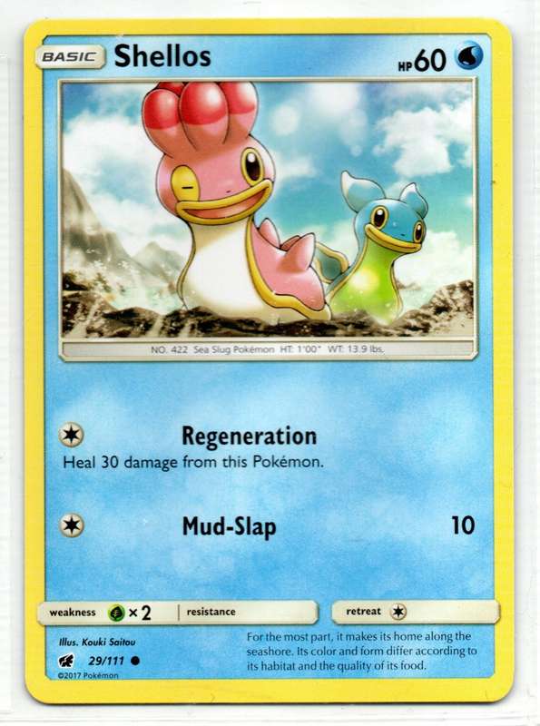 2017 Pokemon - Crimson Invasion - Shellos 29/111 Common