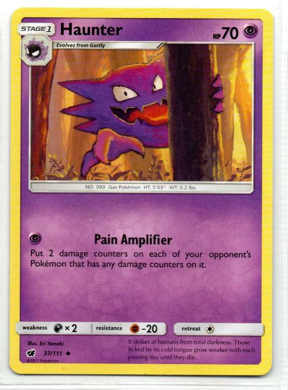 2017 Pokemon - Crimson Invasion - Haunter 37/111 Uncommon
