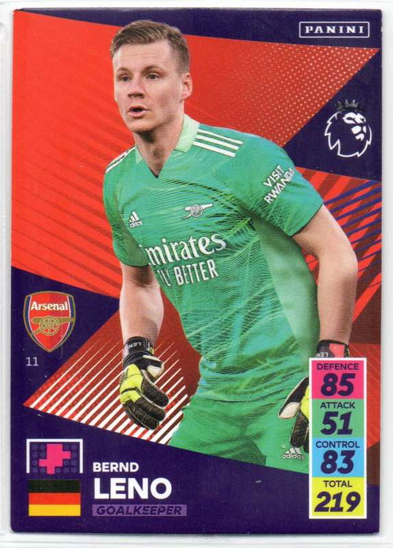 Panini Premier League 2021/22 / XL Adrenalyn - Arsenal - 9 Cards