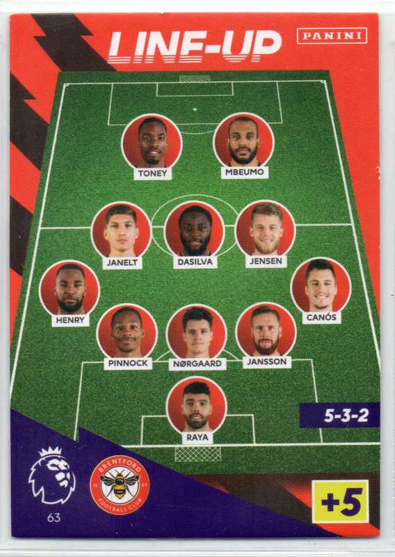 Panini Premier League 2021/22 / XL Adrenalyn - Brentford - 11 Cards