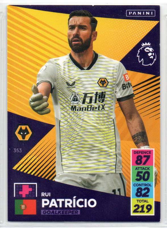 Panini Premier League 2021/22 / XL Adrenalyn - Wolverhampton Wanderers - 3 Cards
