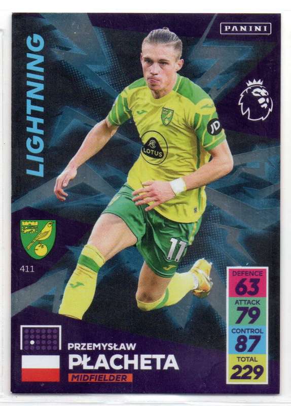 Panini Premier League 2021/22 / XL Adrenalyn - Norwich City - 6 Cards