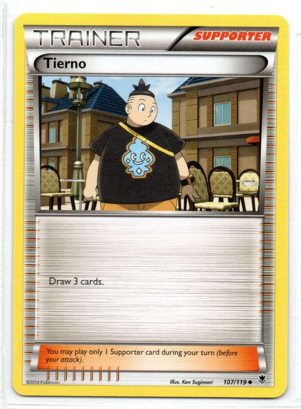 2014 Pokemon - XY - Phantom Forces - Trainer Tierno 107/119 Uncommon