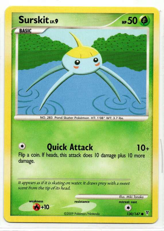 2009 Pokemon/Nintendo - Supreme Victors - Surskit 130/147 Common