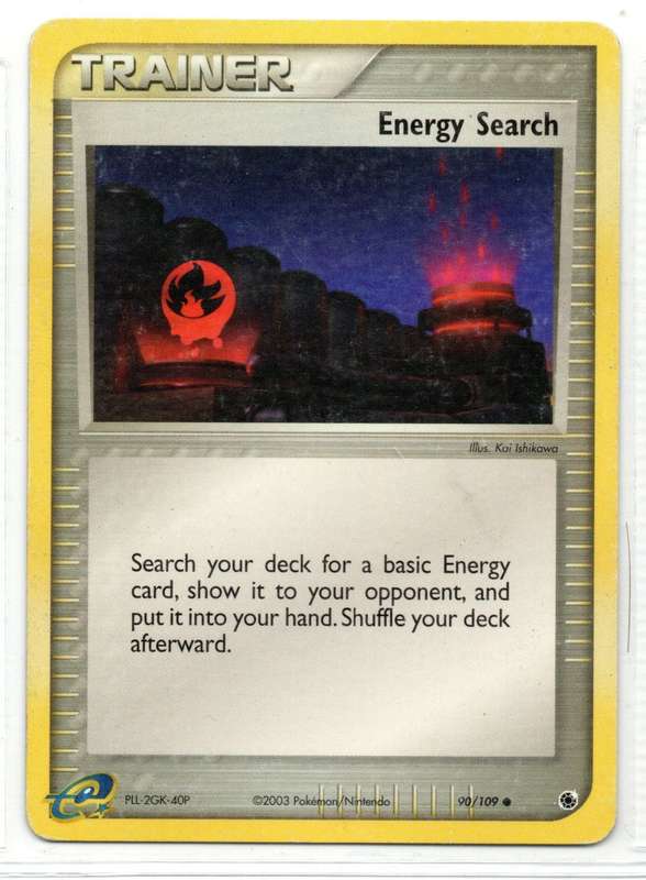 2003 Pokemon/Nintendo - Ruby & Sapphire - Trainer Energy Search 90/109 Common