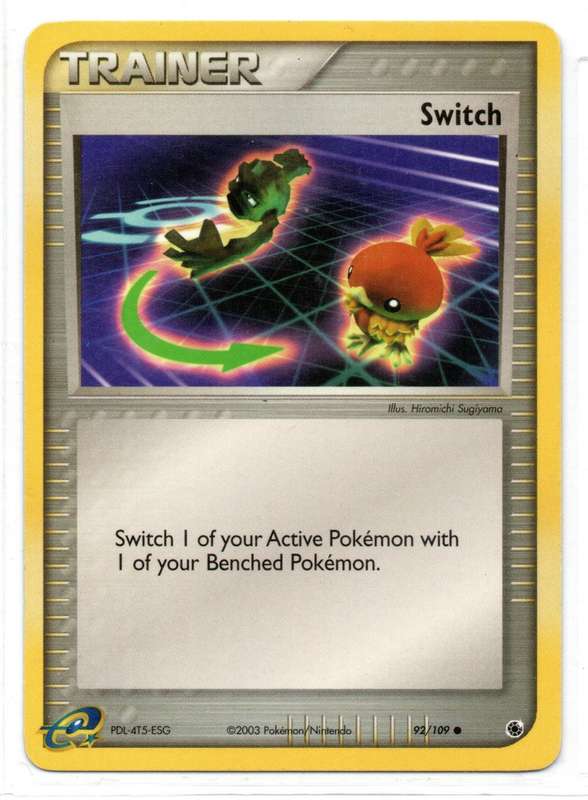 2003 Pokemon/Nintendo - Ruby & Sapphire - Trainer Switch 92/109 Common