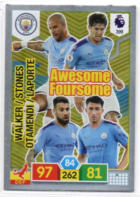 Panini Premier League 2019/20 / XL Adrenalyn - Manchester City - 7 Cards