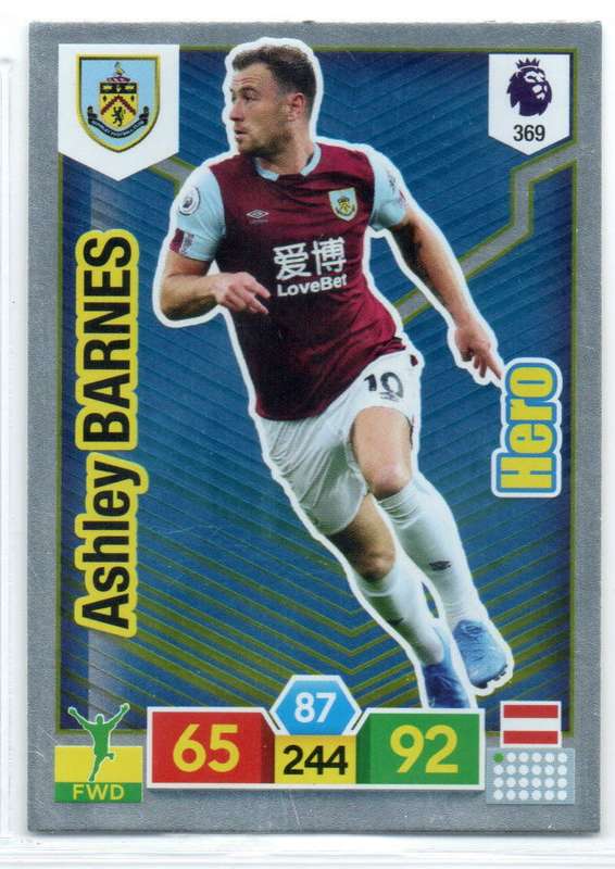 Panini Premier League 2019/20 / XL Adrenalyn - Burnley - 2 Cards