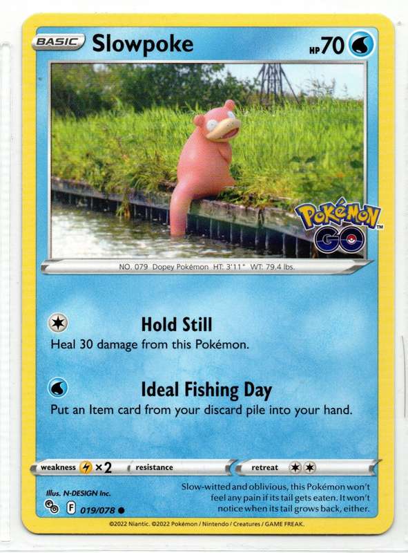 2022 Pokemon/Nintendo/Creature/GameFreak - Pokemon GO - Slowpoke 19/78 Common