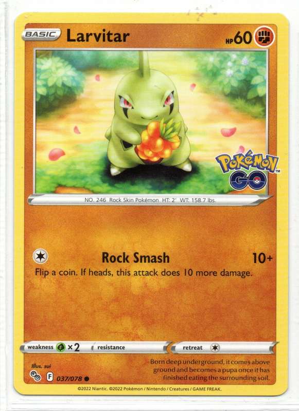 2022 Pokemon/Nintendo/Creature/GameFreak - Pokemon GO - Larvitar 37/78 Common