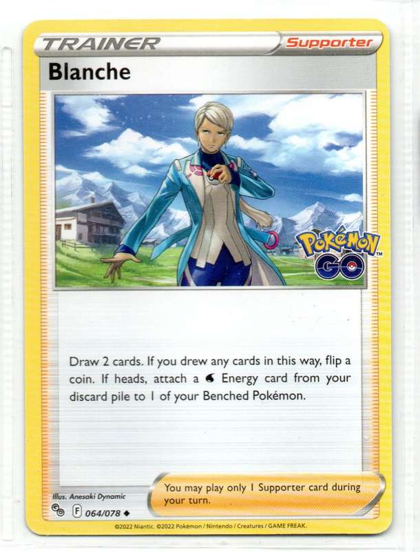 2022 Pokemon/Nintendo/Creature/GameFreak - Pokemon GO - Trainer Blance 64/78 Uncommon