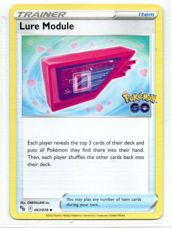 2022 Pokemon/Nintendo/Creature/GameFreak - Pokemon GO - Trainer Lure Module 67/78 Uncommon