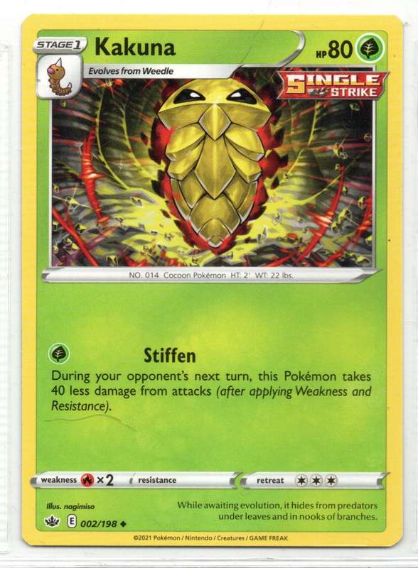 2021 Pokemon/Nintendo/Creature/GameFreak - Chilling Reign - Kakuna 2/189 Uncommon