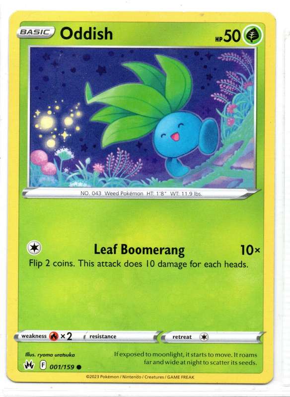 2023 Pokemon/Nintendo/Creatures/GAMEFREAK - Crown Zenith - Oddish 1/159 Common