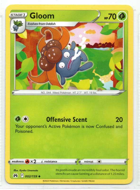 2023 Pokemon/Nintendo/Creatures/GAMEFREAK - Crown Zenith - Gloom 2/159 Uncommon