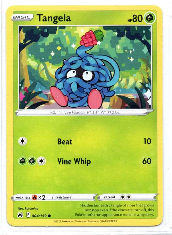 2023 Pokemon/Nintendo/Creatures/GAMEFREAK - Crown Zenith - Tangela 4/159 Common