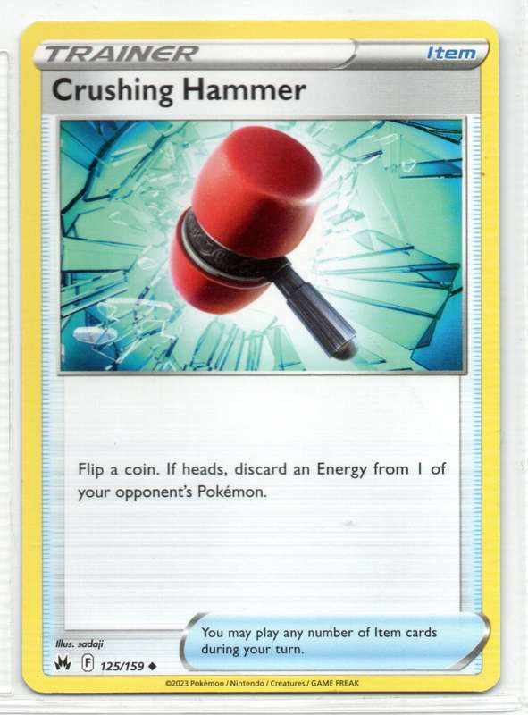 2023 Pokemon/Nintendo/Creatures/GAMEFREAK - Crown Zenith - Trainer Crushing Hammer 125/159 Uncommon