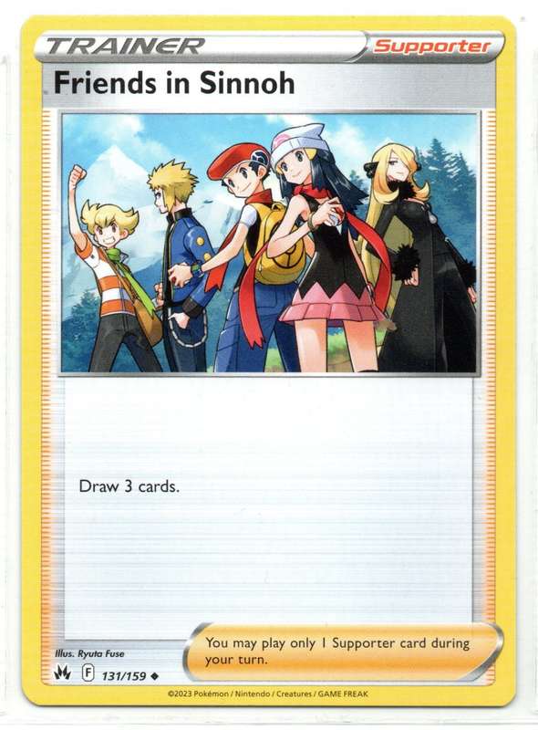 2023 Pokemon/Nintendo/Creatures/GAMEFREAK - Crown Zenith - Trainer Friends in Sinnoh 131/159 Uncommo