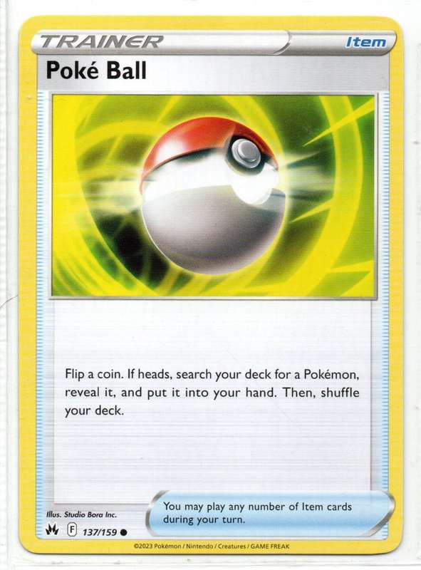 2023 Pokemon/Nintendo/Creatures/GAMEFREAK - Crown Zenith - Trainer Poke Ball 137/159 Common