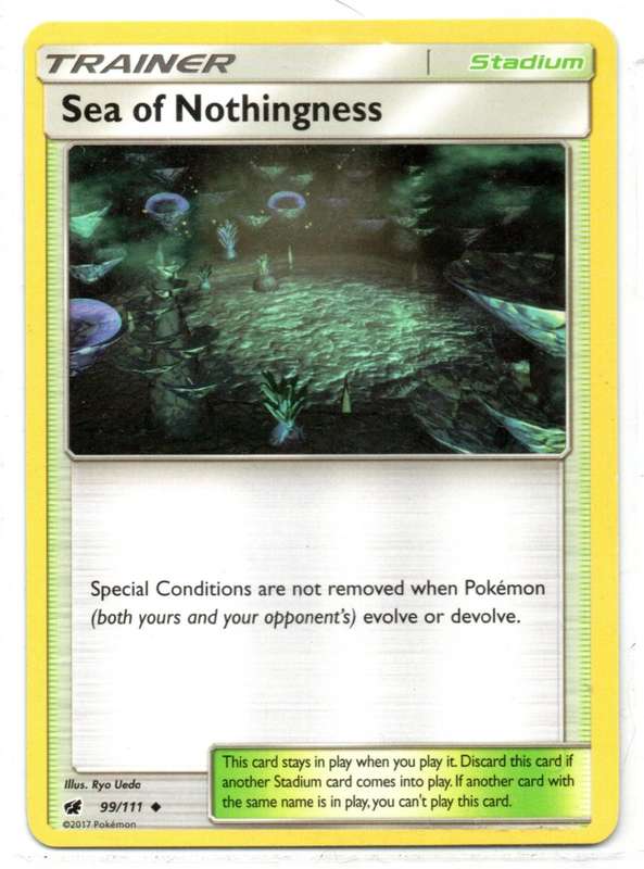 2017 Pokemon - Crimson Invasion - Trainer Sea of Nothingness 99/111 Uncommon