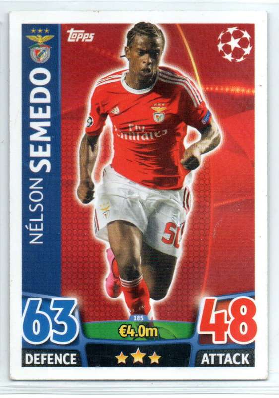 Topps Match Attax UEFA Champions League English 2015/16 Nelson Semedo - Benfica #185