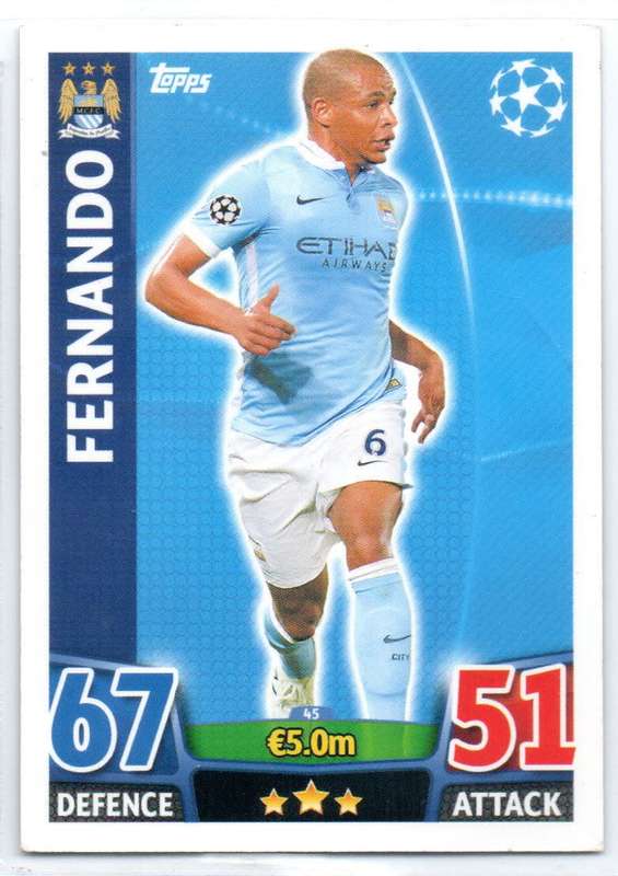 Topps Match Attax UEFA Champions League English 2015/16 Fernando - Manchester City #45